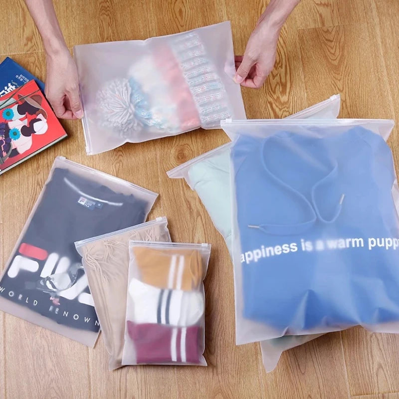 40×30cm Frosted Zip Lock Storage Bags Pack of 12 – Airtight Waterproof Moth & Dust Proof